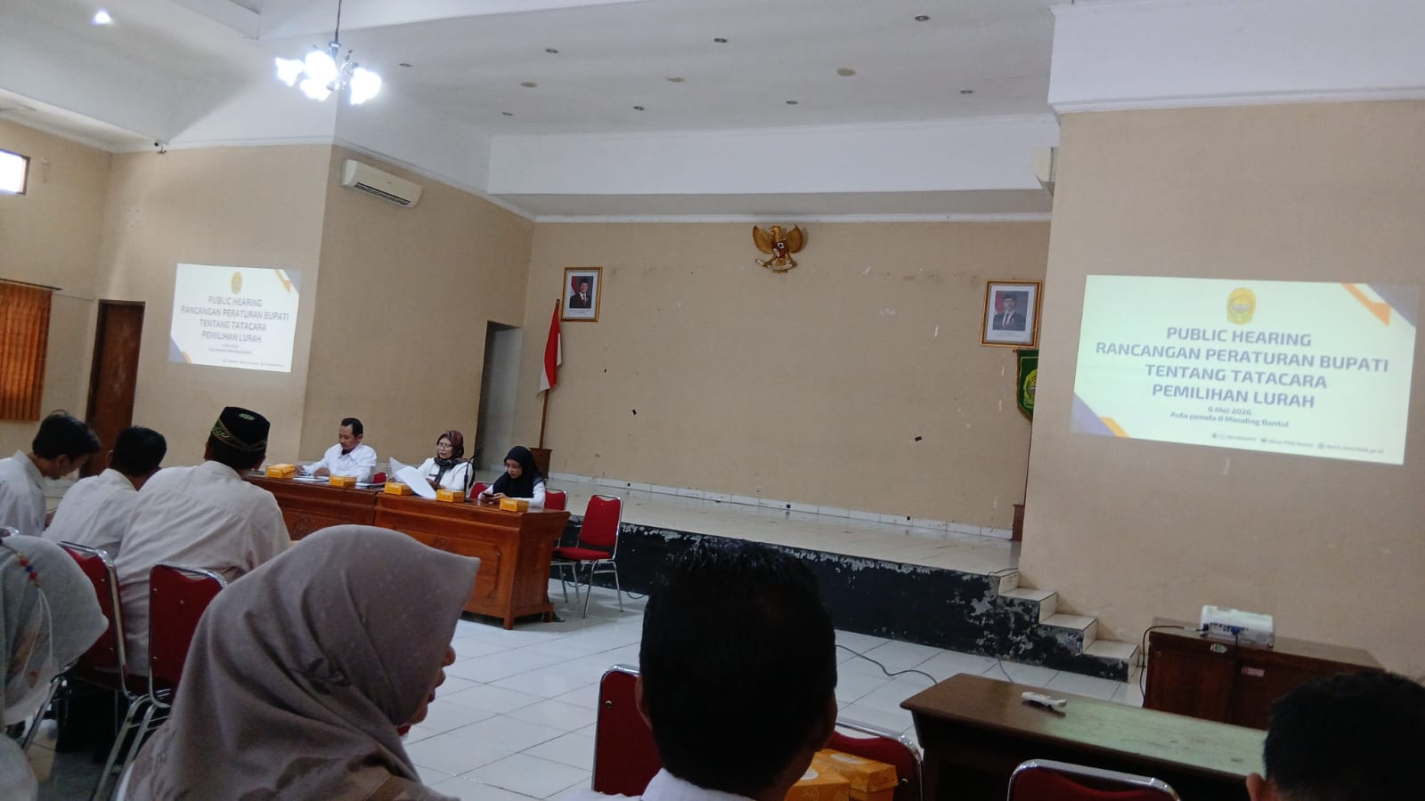 Lurah Ringinharjo Hadiri Public Hearing Rancangan Peraturan Bupati
